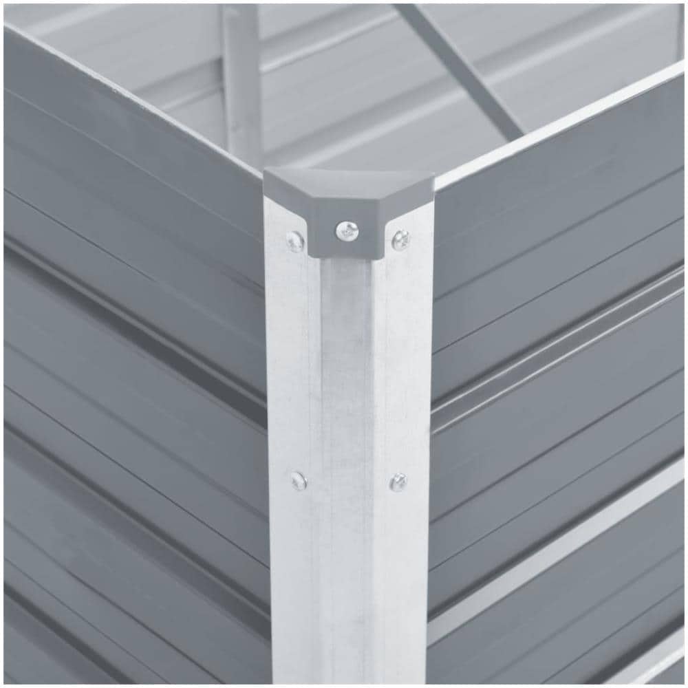 Fioriera Per Giardino In Acciaio Zincato 320x80x45 Cm Grigia - Foto 2