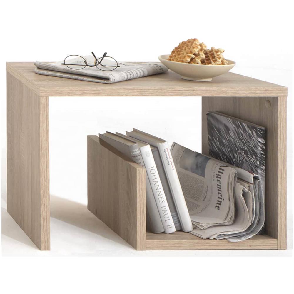 Tavolino Da Caffè - Melamina - Decoro Rovere - L59 X A38 X P36 Cm - Prodotto In Germania - Foto 1