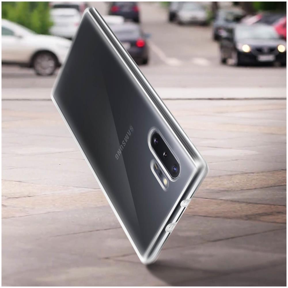 Cover Samsung Galaxy Note 10 Plus Silicone Fronte Retro Trasparente - Foto 2