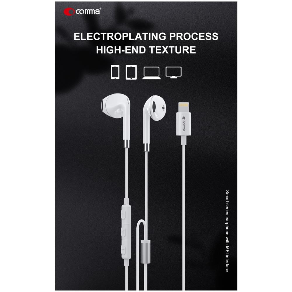 Auricolari Comma Con Spina Lightning Apple Certificati Mfi - Foto 1