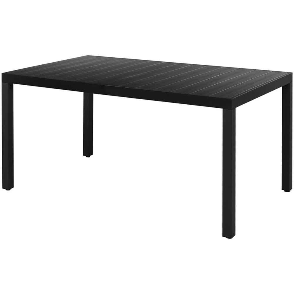 Set Da Pranzo Da Giardino 7 Pz In Rattan Pvc Nero - Foto 2
