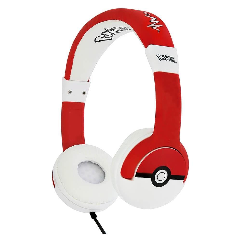 Cuffie Stereo A Filo Per Bambini Da 3,5 Mm Design A Palla Di Poké, Rosso - Foto 2