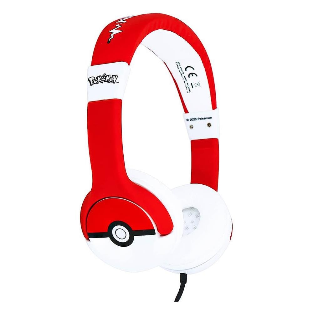 Cuffie Stereo A Filo Per Bambini Da 3,5 Mm Design A Palla Di Poké, Rosso - Foto 1