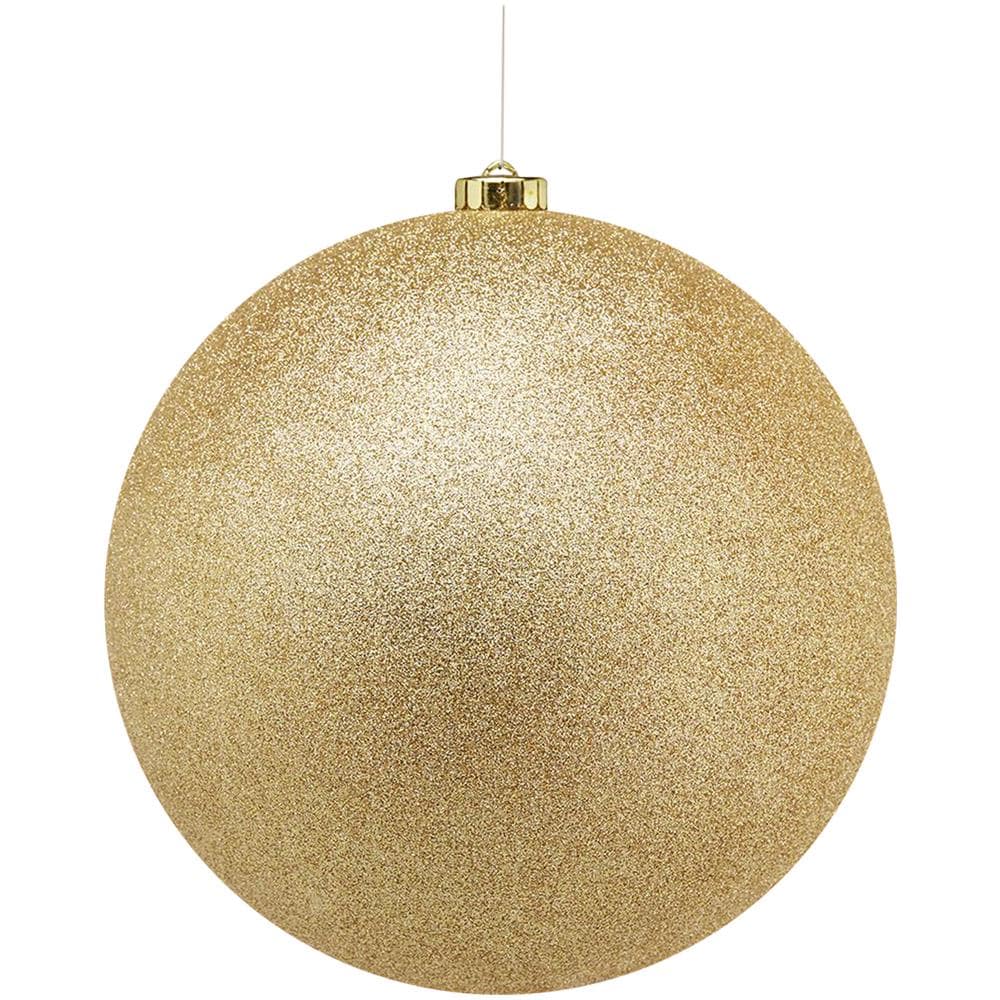 Palla Natale 20cm Poly Glitter Oro Oro - Foto 1