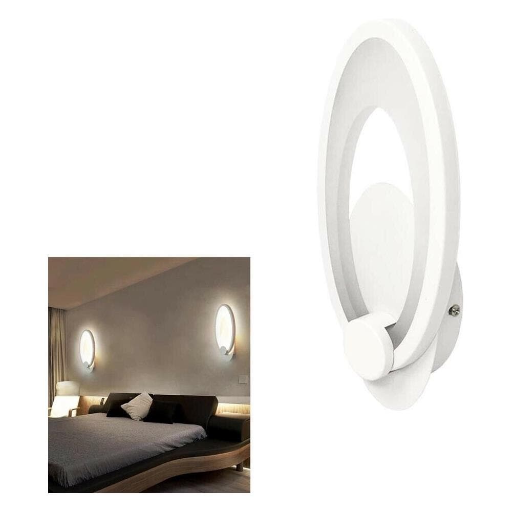 Applique A Parete In Vetro Ovale Lampada Led Luce Naturale 9 W E25n - Foto 1
