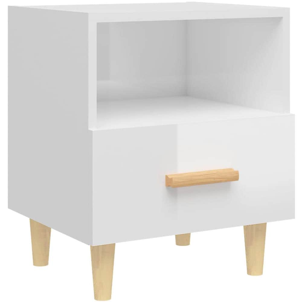 Comodino Bianco Lucido 40x35x47 Cm - Foto 1