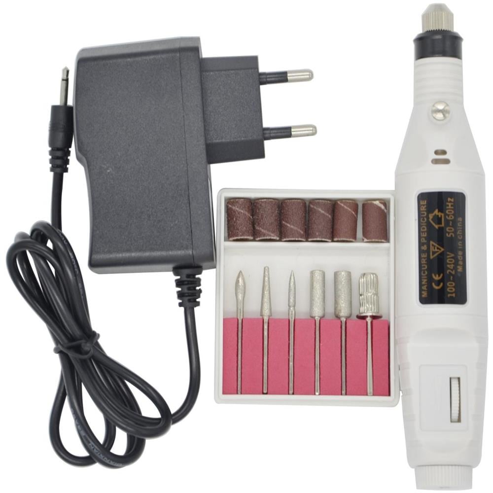 Lima Per Unghie Elettrica Con 6 Punte Bianco - Foto 2