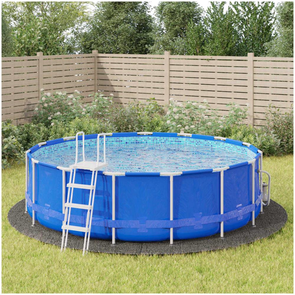 Telo Sotto Piscina Grigio Chiaro 500 Cm Geotessile Poliestere - Foto 1