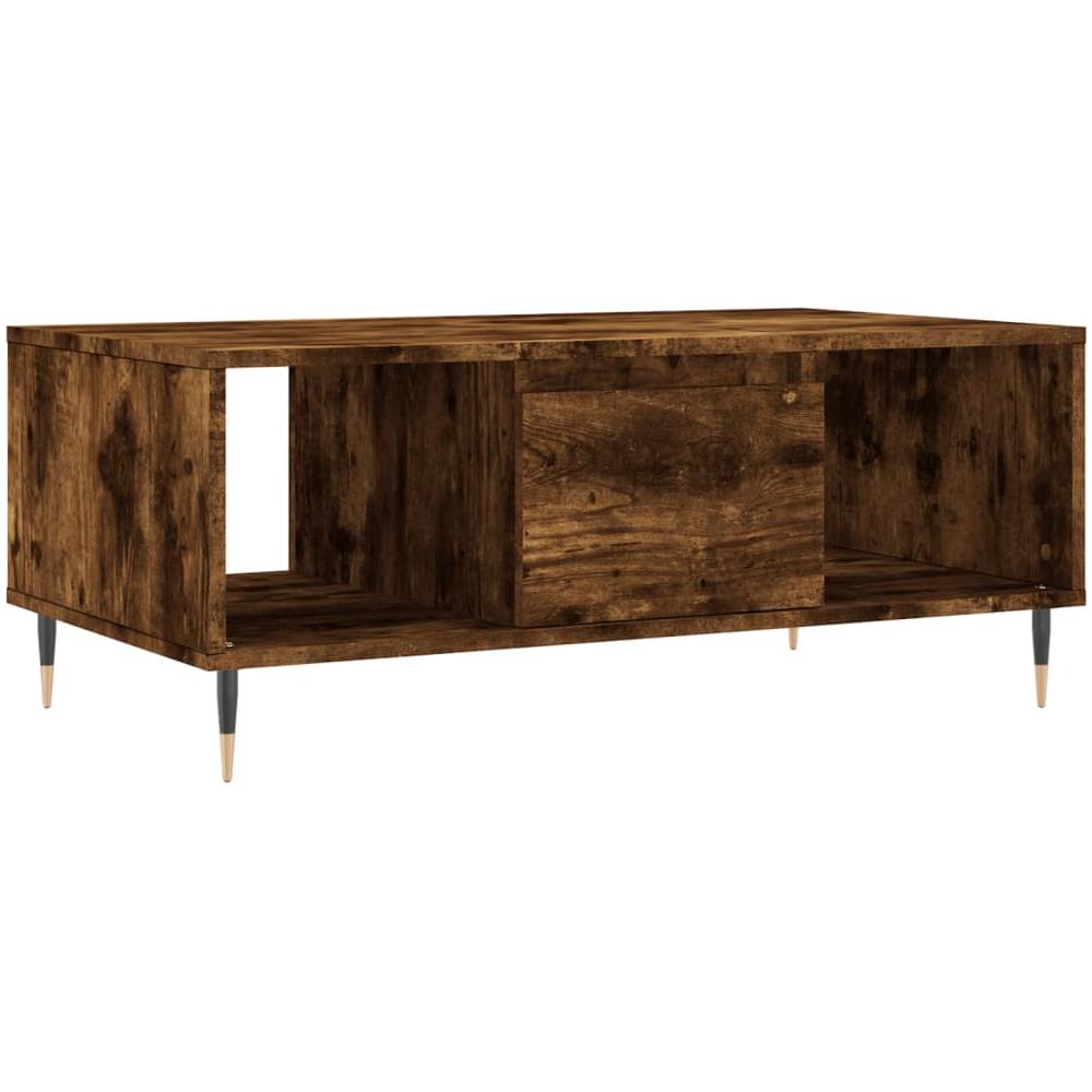 Tavolino Da Salotto Rovere Fumo 90x50x36,5 Cm Legno Multistrato - Foto 2