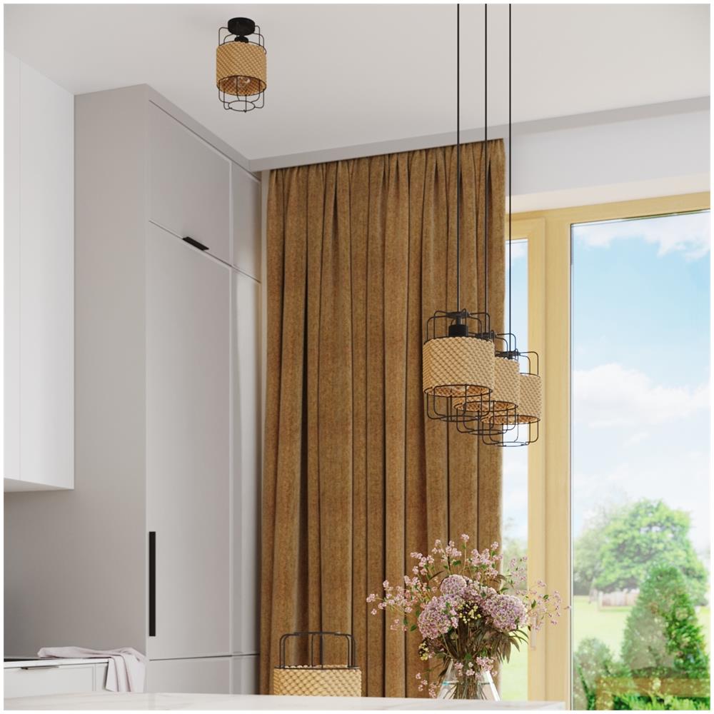 Lampada Da Tavolo Gizur Sl. 1302 - Industriale Lampade Da Scrivania Nero /corda 25x15x15 Cm - Foto 7