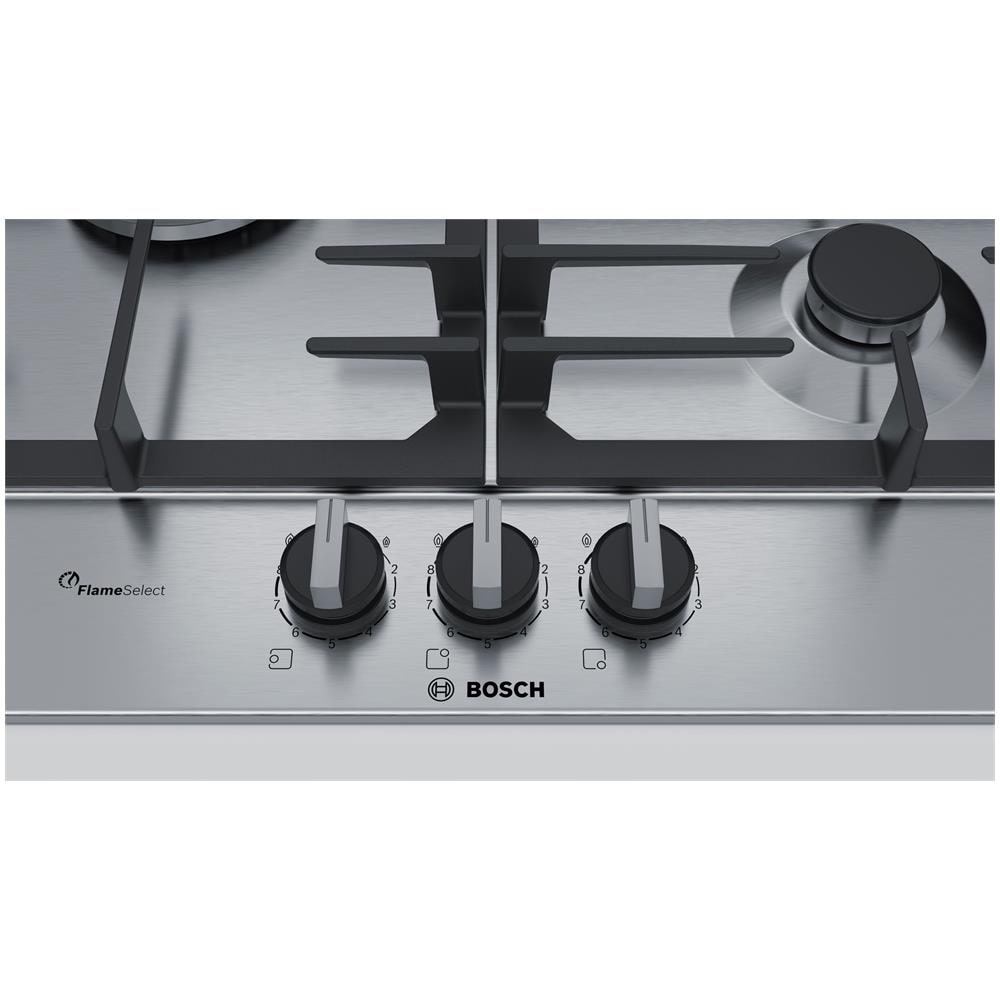 BOSCH Piano Cottura PCC6A5B90 a Gas 3 Fuochi Gas Colore Inox RK9202