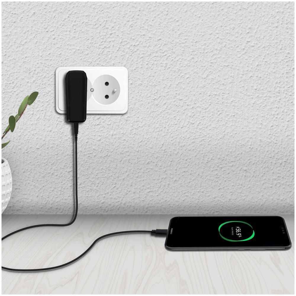 Caricabatterie 2a Smartphone E Cavo Usb Type C Flessibile 1m Bluestar Nero - Foto 2