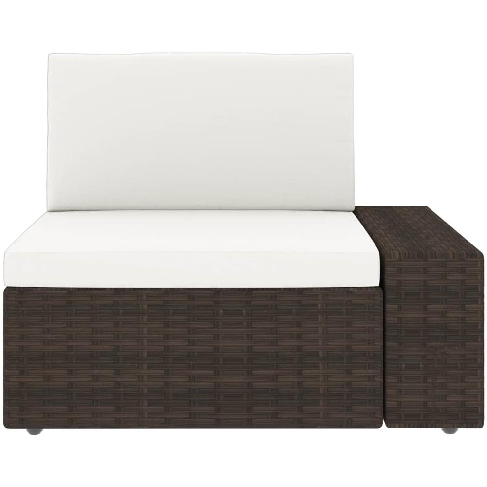 Set Divani Da Giardino 4 Pz In Polyrattan Marrone - Foto 14