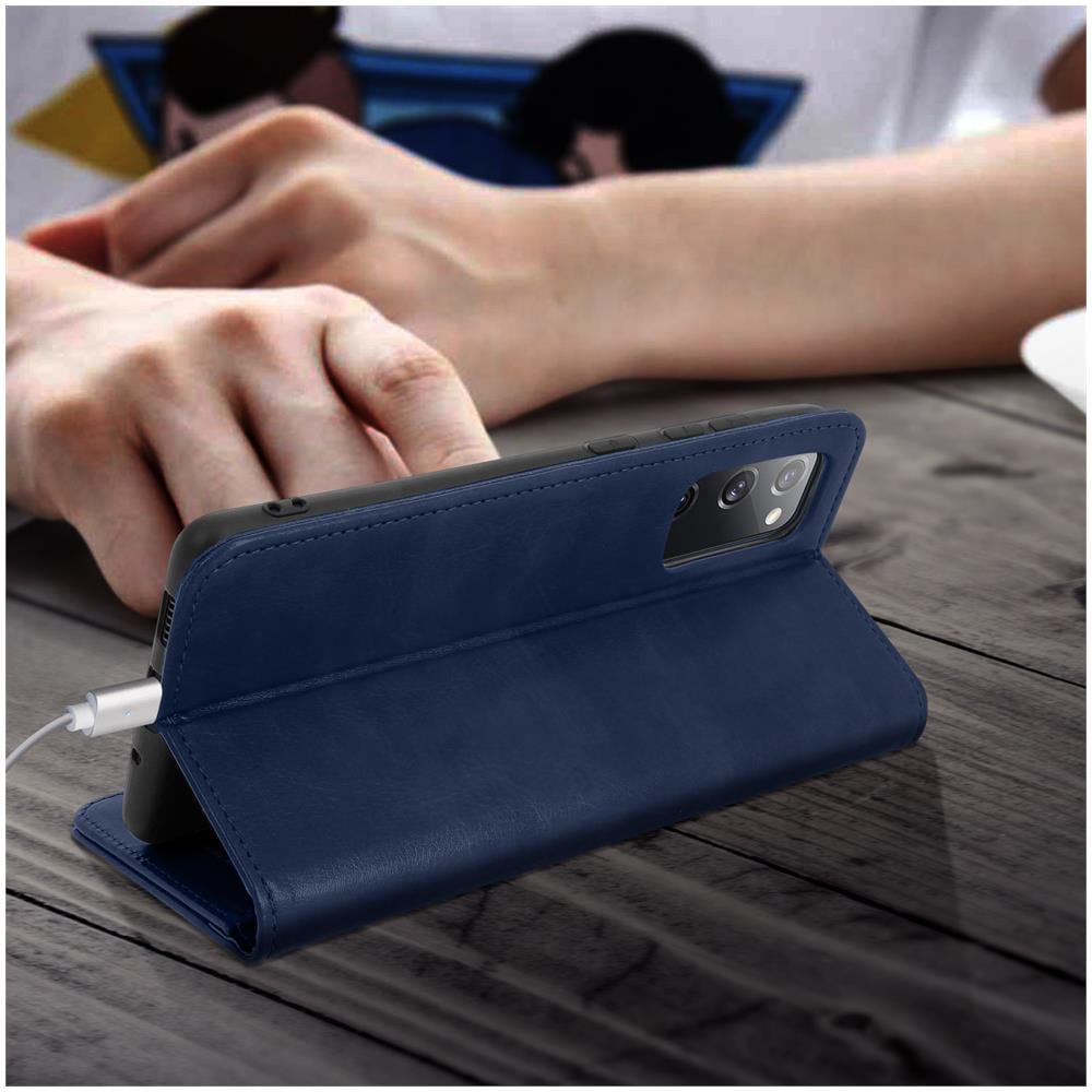 Custodia A Libro Samsung Galaxy S20 Fe Portacarte Funzione Supporto - Blu - Foto 2