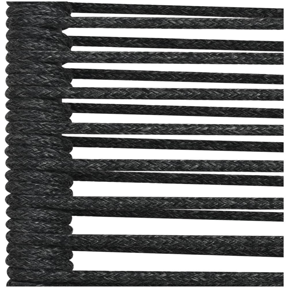 Set Da Pranzo Da Esterni 7 Pz In Corda Di Cotone E Acciaio Nero - Foto 2