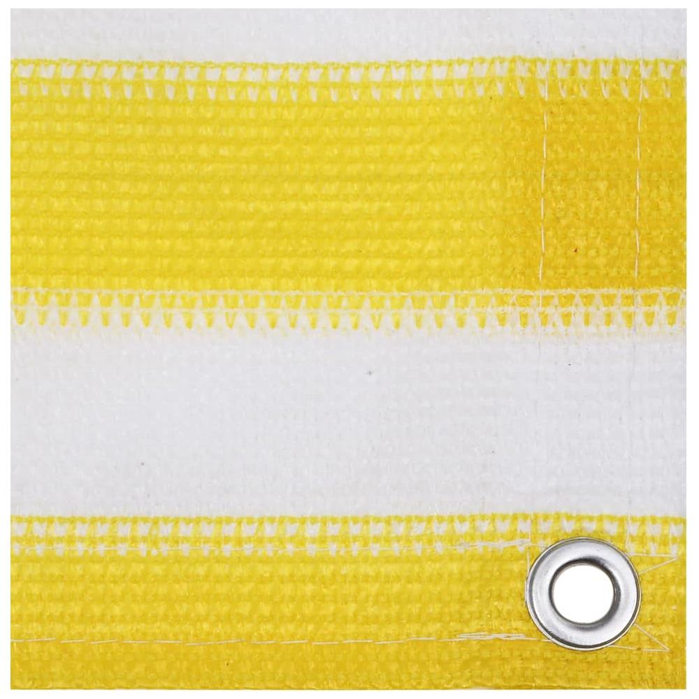 Paravento da Balcone Giallo e Bianco 120x500 cm in HDPE - Foto 3