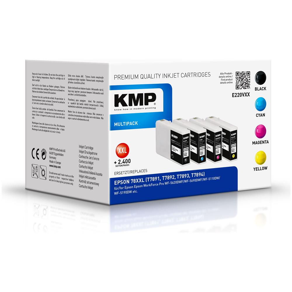 E220VXX 42ml 80ml 4600pagine 4600pagine Nero, Ciano, Giallo cartuccia d'inchiostro - Foto 1