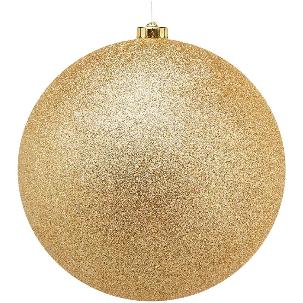 Palla Natale 25cm Poly Glitter Oro Oro - Foto 1