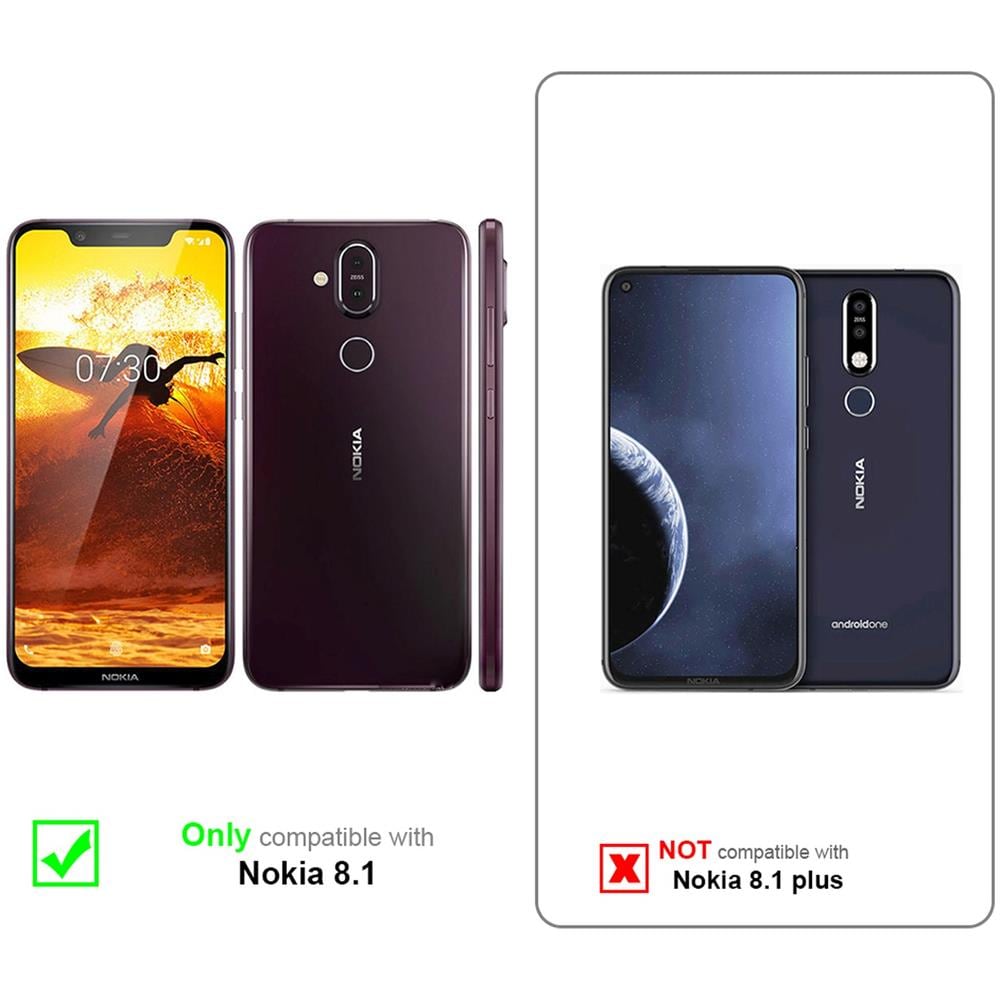 3x Pellicola Di Armatura Compatibile Con Nokia 8.1 2018 In Elevata Trasparenza - 3x Vetro Temperato (tempered) Di Protezione Del Display In Durezza 9h Con 3d Touch - Foto 2