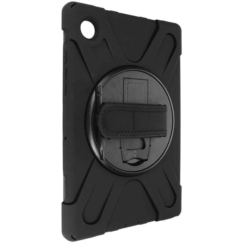 Custodia Samsung Tab A8 10.5 Ibrida Maniglia Rotante Supporto Nero - Foto 5