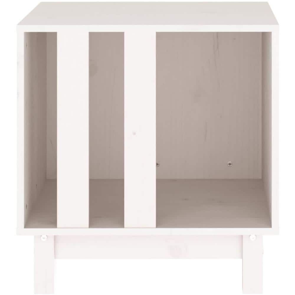 Casetta Per Cani Bianco 50x40x52 Cm In Legno Massello Di Pino - Foto 3