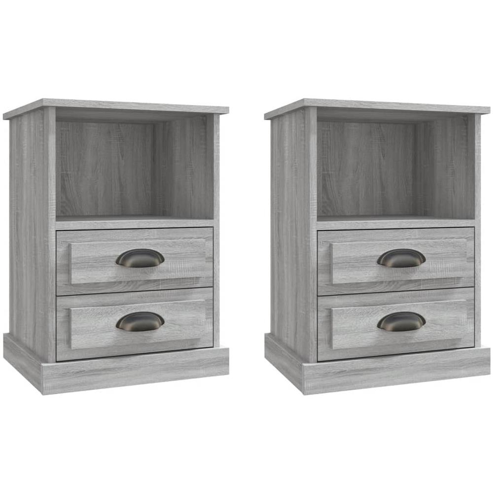 Comodini 2 Pz Grigio Sonoma 43x36x60 Cm - Foto 2