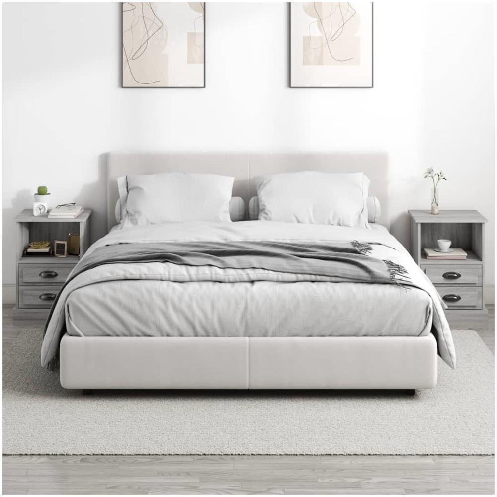 Comodini 2 Pz Grigio Sonoma 43x36x60 Cm - Foto 3