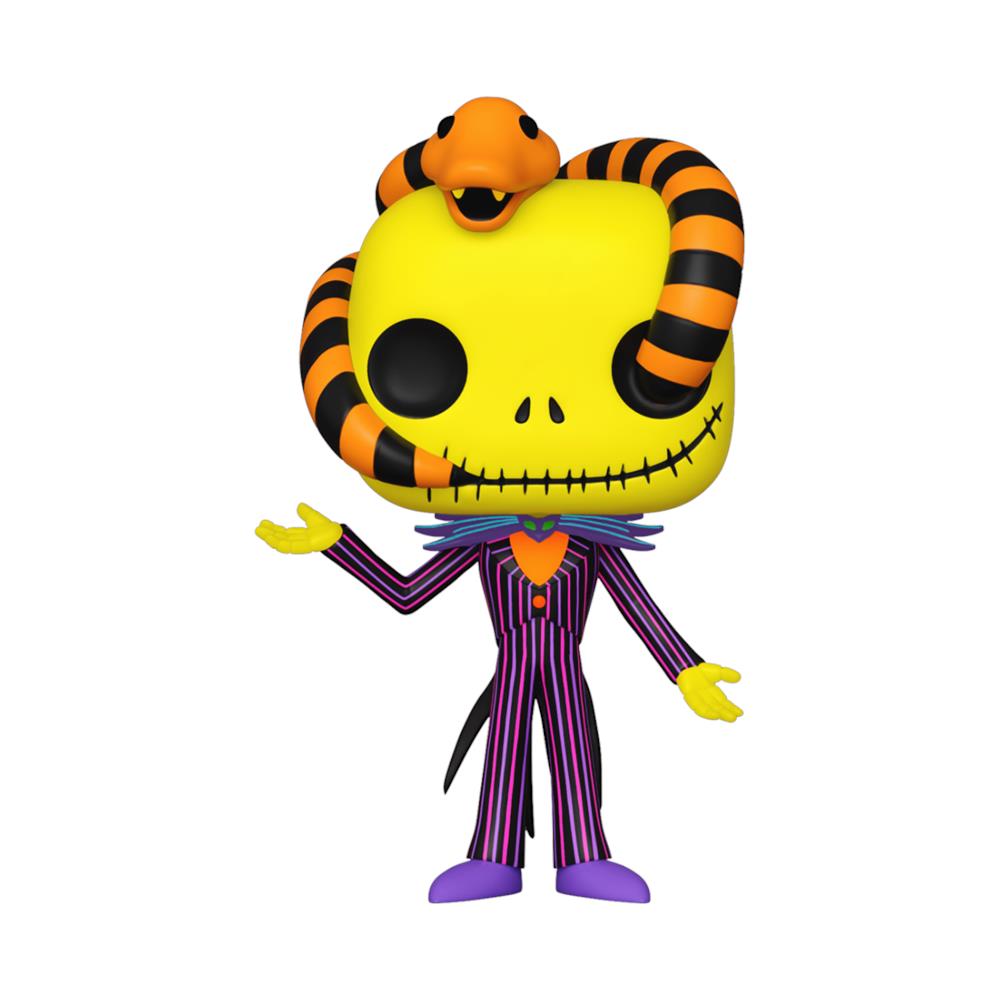 The Nightmare Before Christmas Pop! Blacklight Vinyl Figure Jack With Snake (black Light) 9 Cm - Foto 1