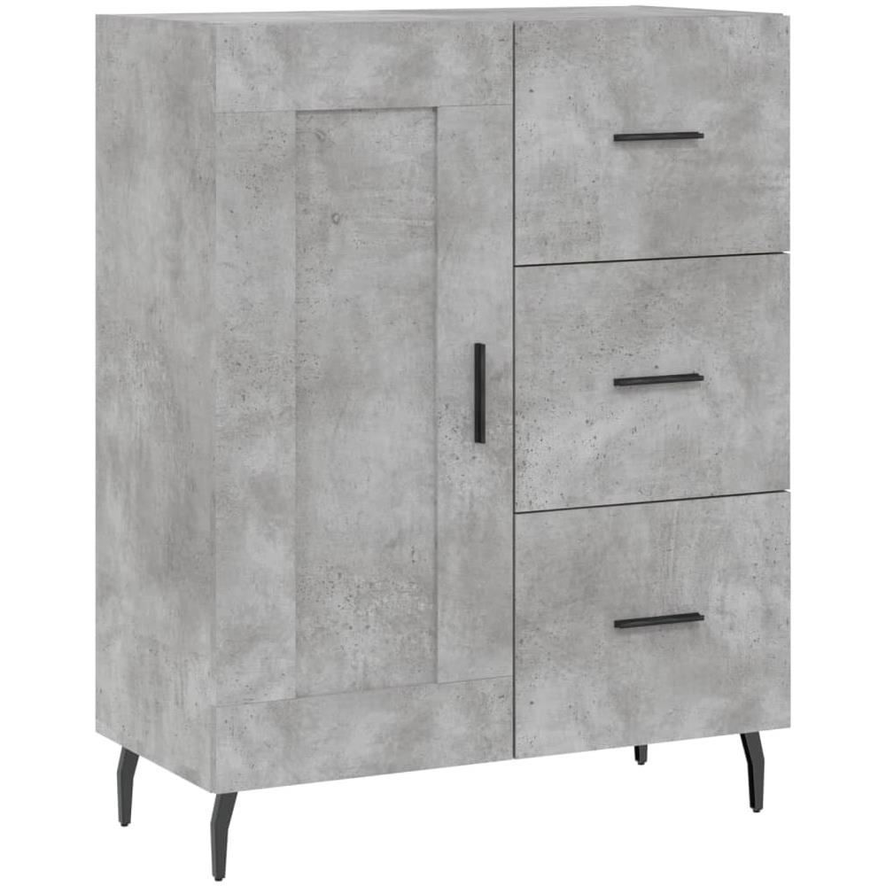 Credenza Grigio Cemento 69,5x34x90 Cm In Legno Multistrato - Foto 2