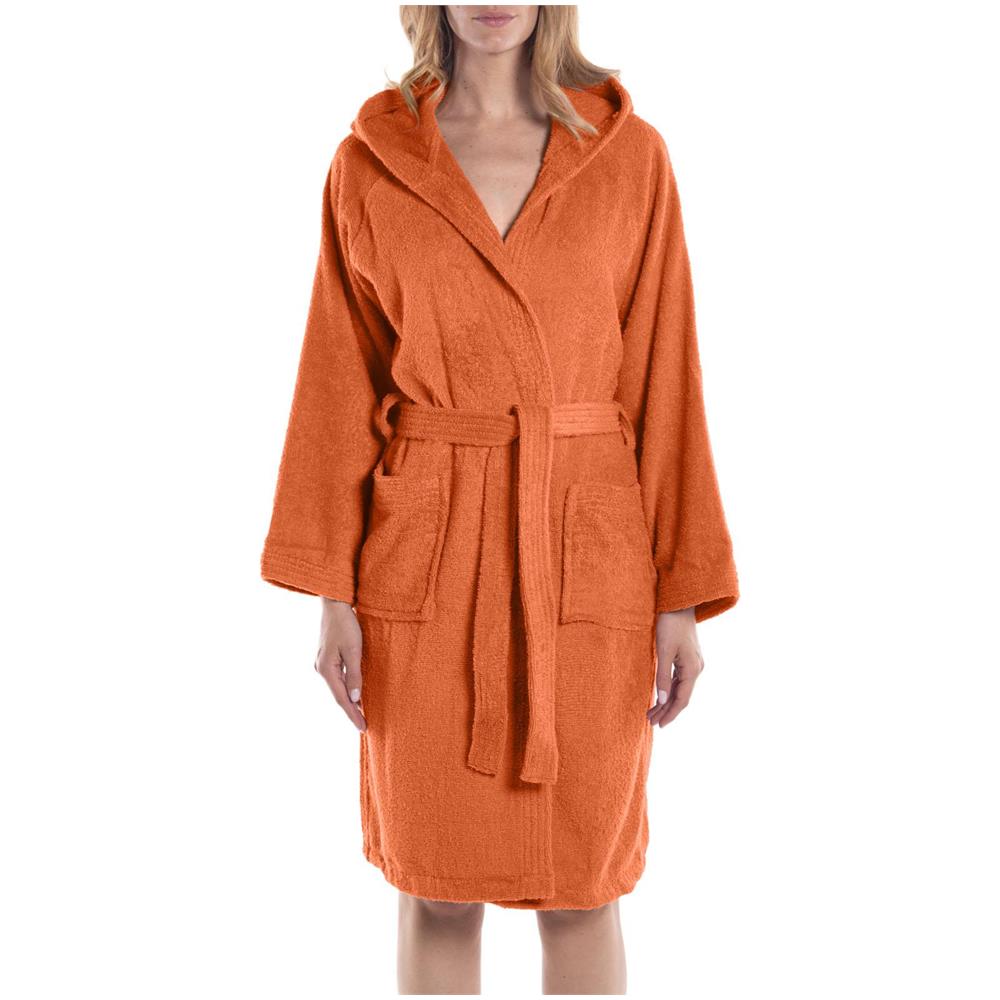 Accappatoio Con Cappuccio Spugnissima Minorca In Cotone Colore Arancio Misura L - Foto 2