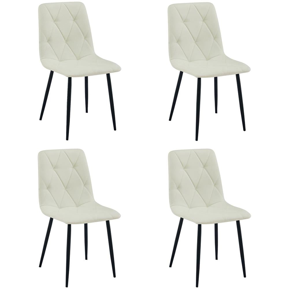 Sedia imbottita TYRA - Beige elegante per soggiorno, cucina x 4 - Foto 1