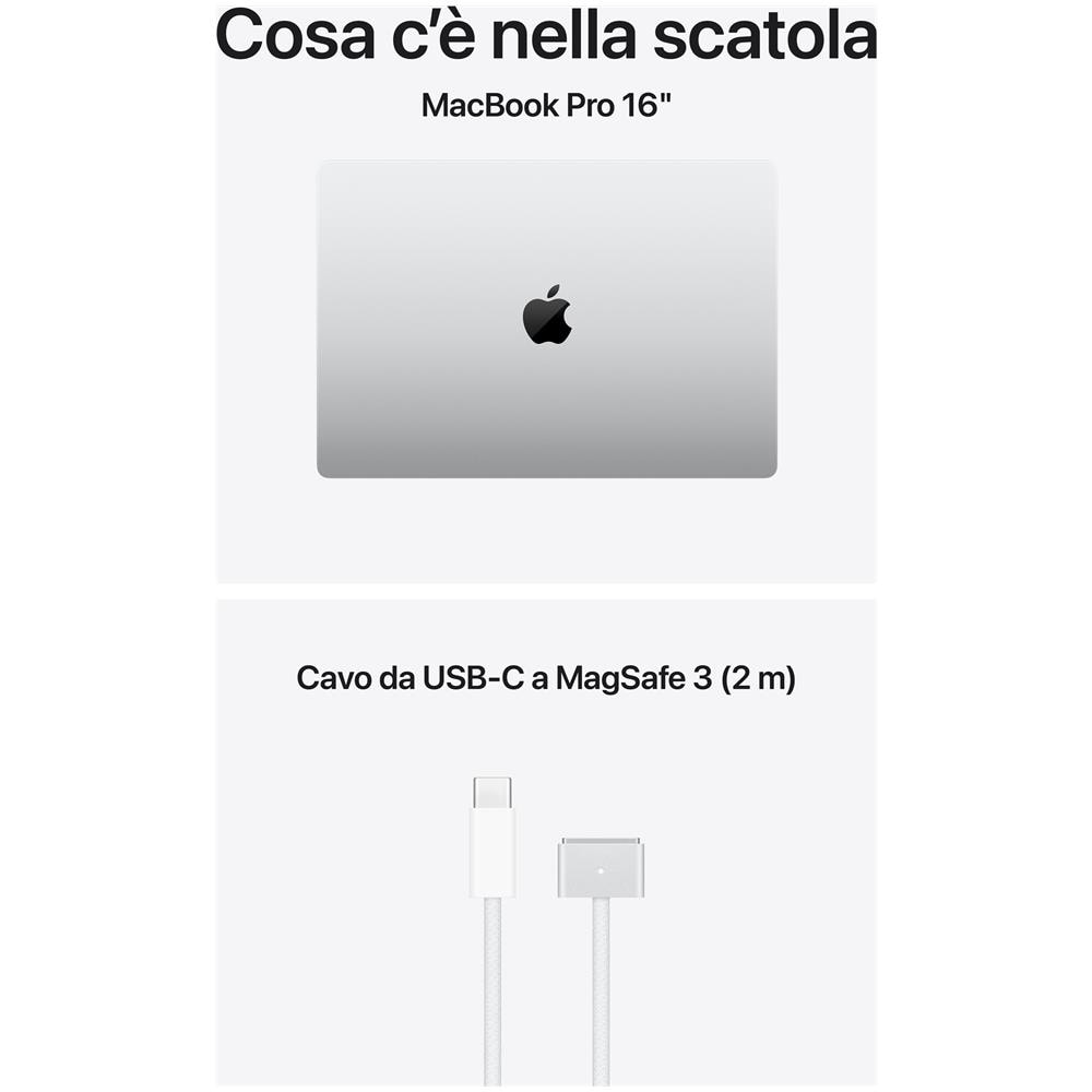 MacBook Pro 16" M5 Max chip 18-core CPU 32-core GPU, 36GB, 2TB SSD - Argento - Foto 9