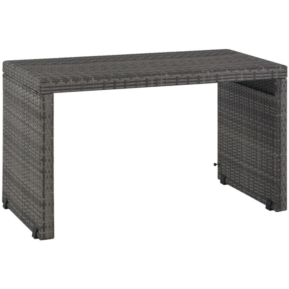 Set Da Pranzo Per Esterni 3 Pz Con Cuscini In Polyrattan Grigio - Foto 7