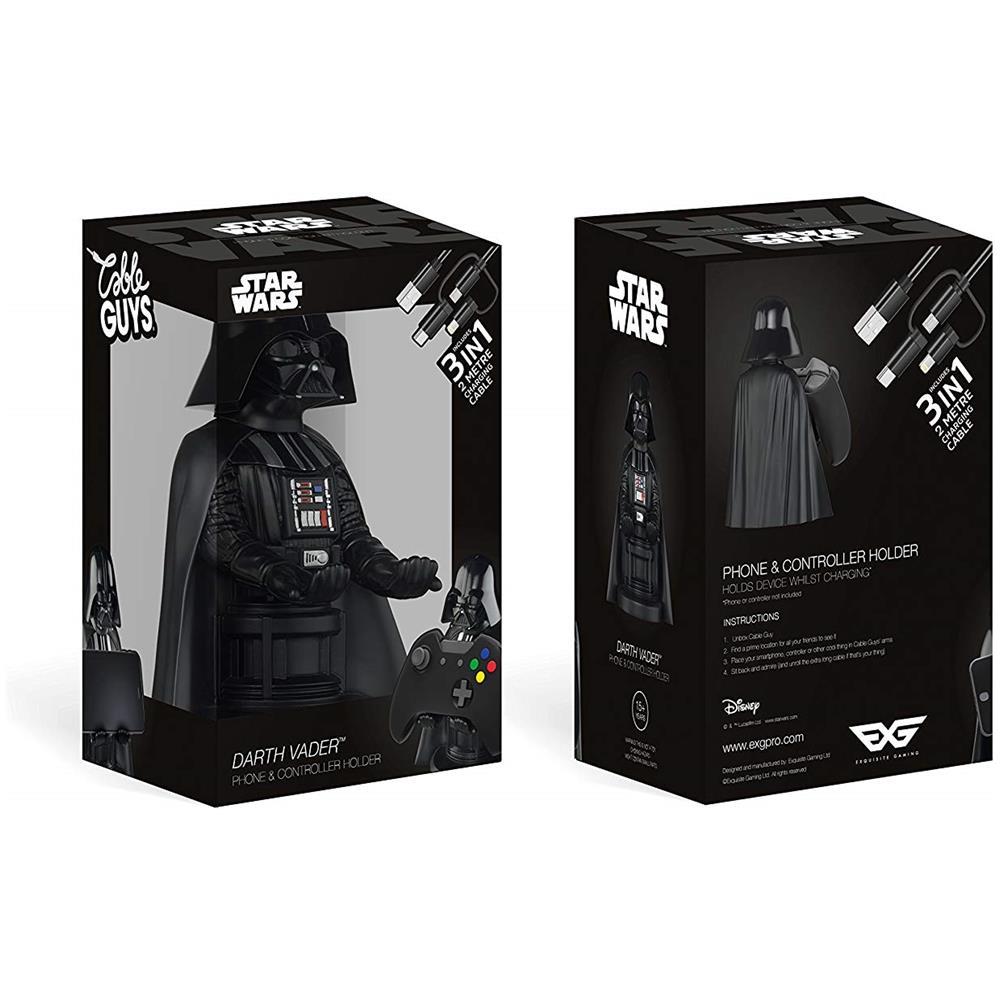 Supporto per Smartphone o Joystick Cable Guy Darth Vader CGCRSW300010 con Cavo USB - Type-C di 2 mt con Adattatore Lightning e Micro USB - Foto 7