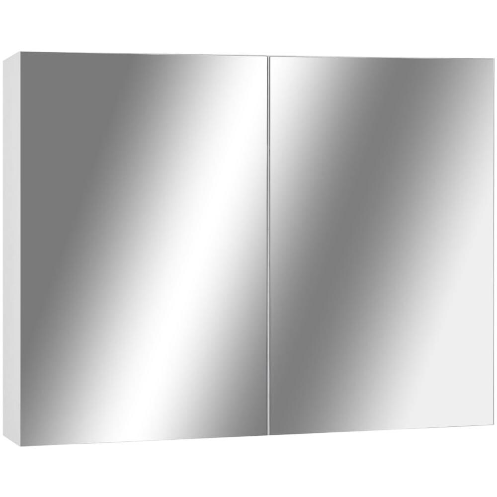 Armadietto A Specchio Bianco 80x15x60 Cm In Mdf - Foto 2