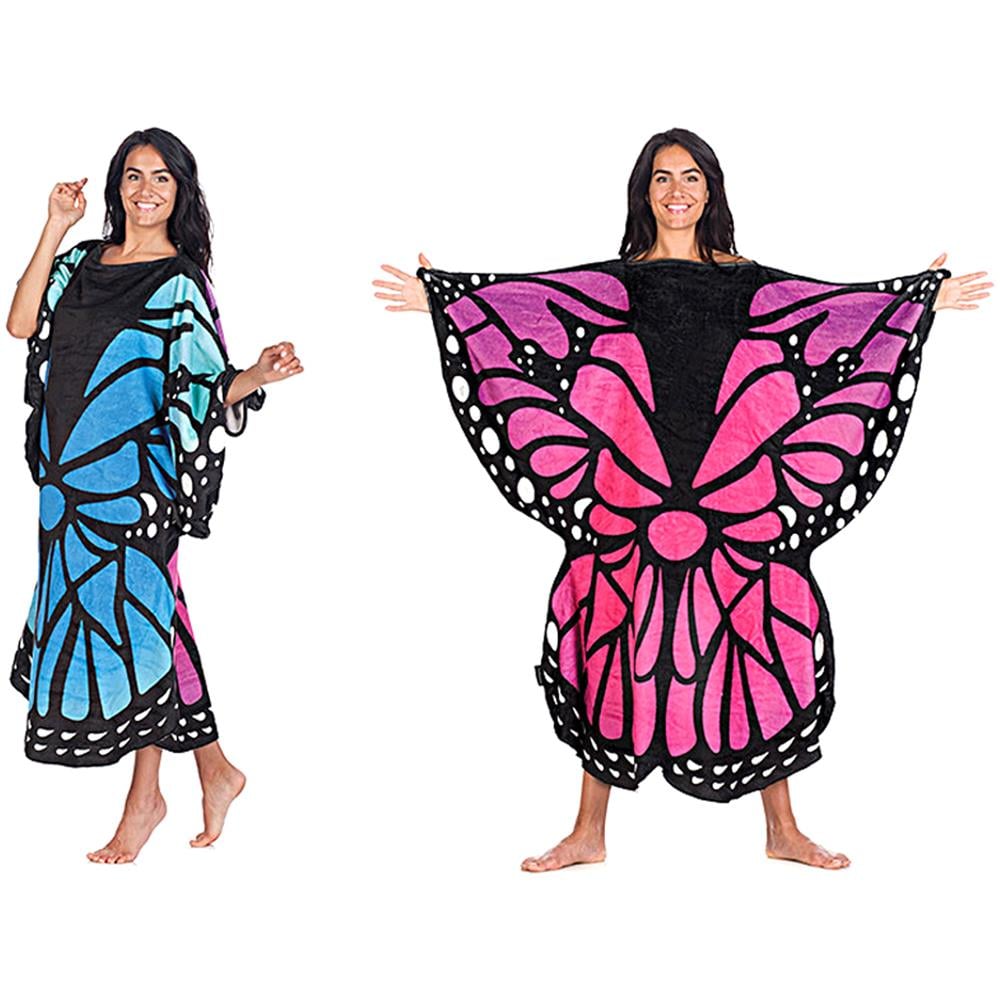 Plaid Con Maniche A Farfalla, 120x120 Cm Multicolore - Foto 1