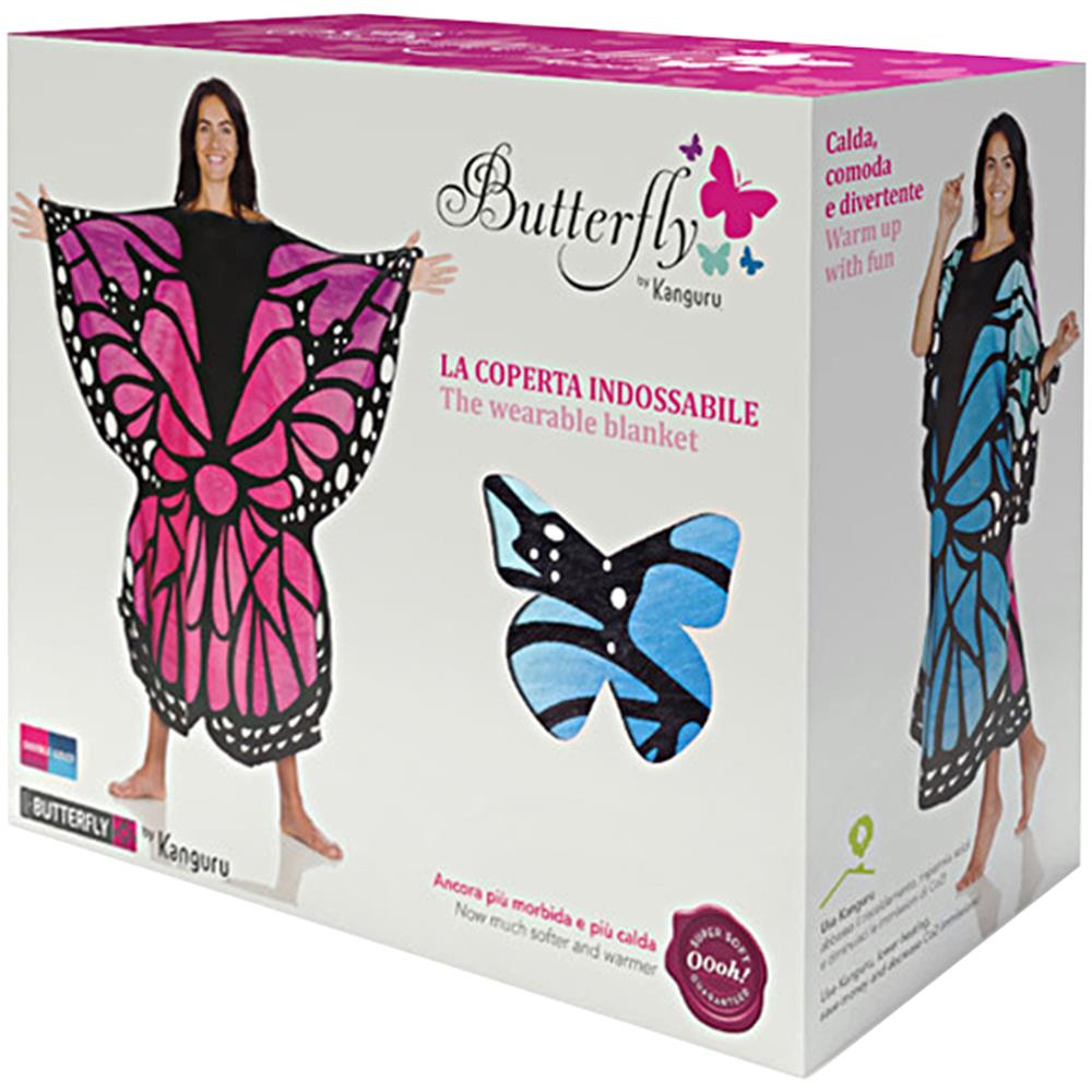 Plaid Con Maniche A Farfalla, 120x120 Cm Multicolore - Foto 2