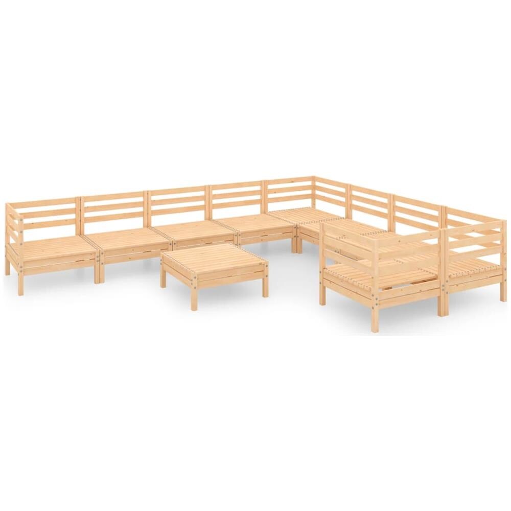 Set Salotto da Giardino 10 pz in Legno Massello di Pino - Foto 2