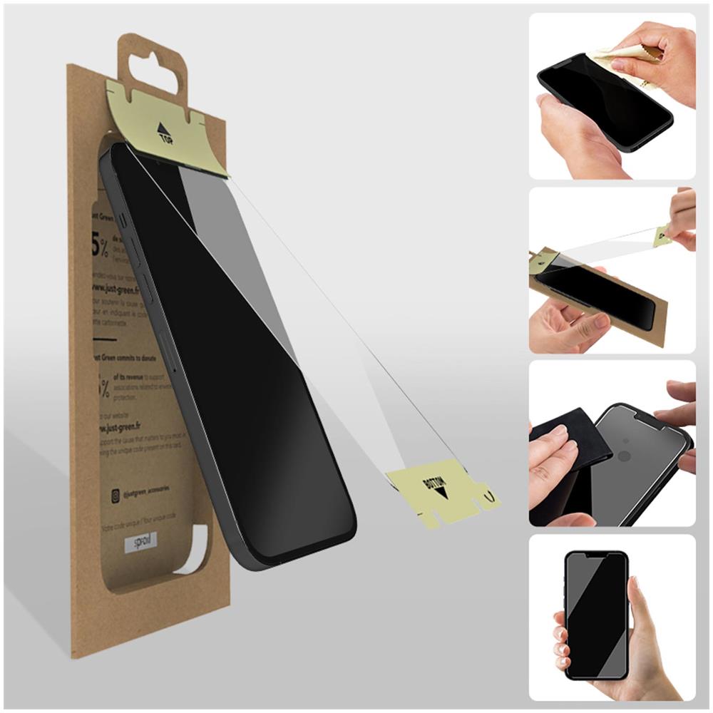 Vetro Temperato 9h Iphone 13 Pro Max Kit Di Posa 100% Biodegradabile - Foto 2