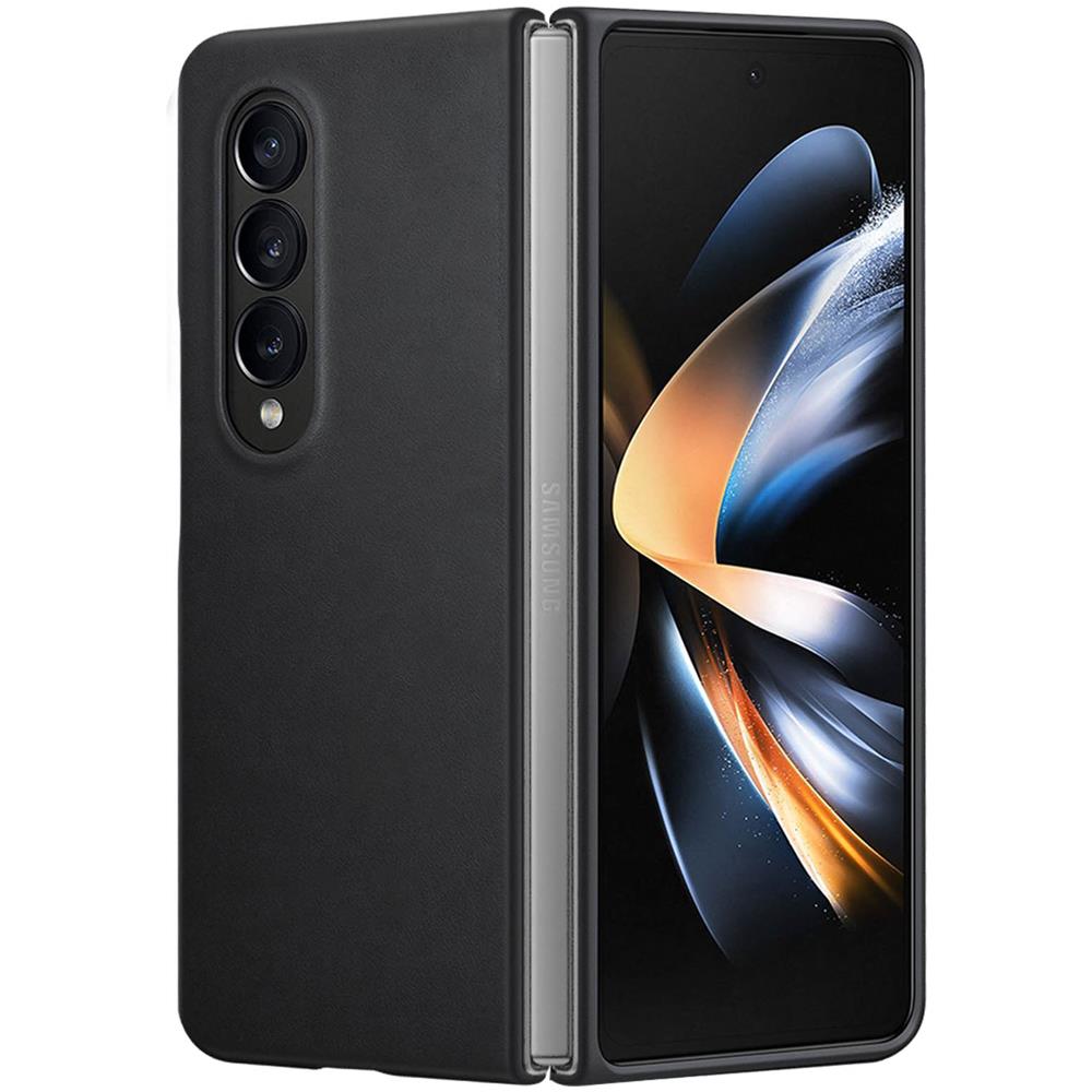 Cover EF-VF936LBEGWW per Galaxy Z Fold4 in Pelle Antipolvere Antigraffio Colore Nero  - Foto 2