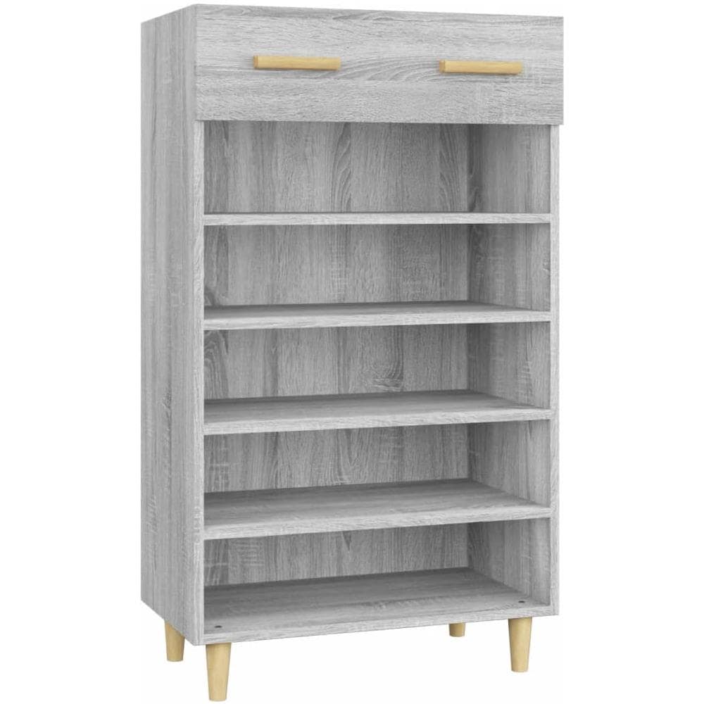 Scarpiera Grigio Sonoma 60x35x105 Cm In Legno Multistrato - Foto 2