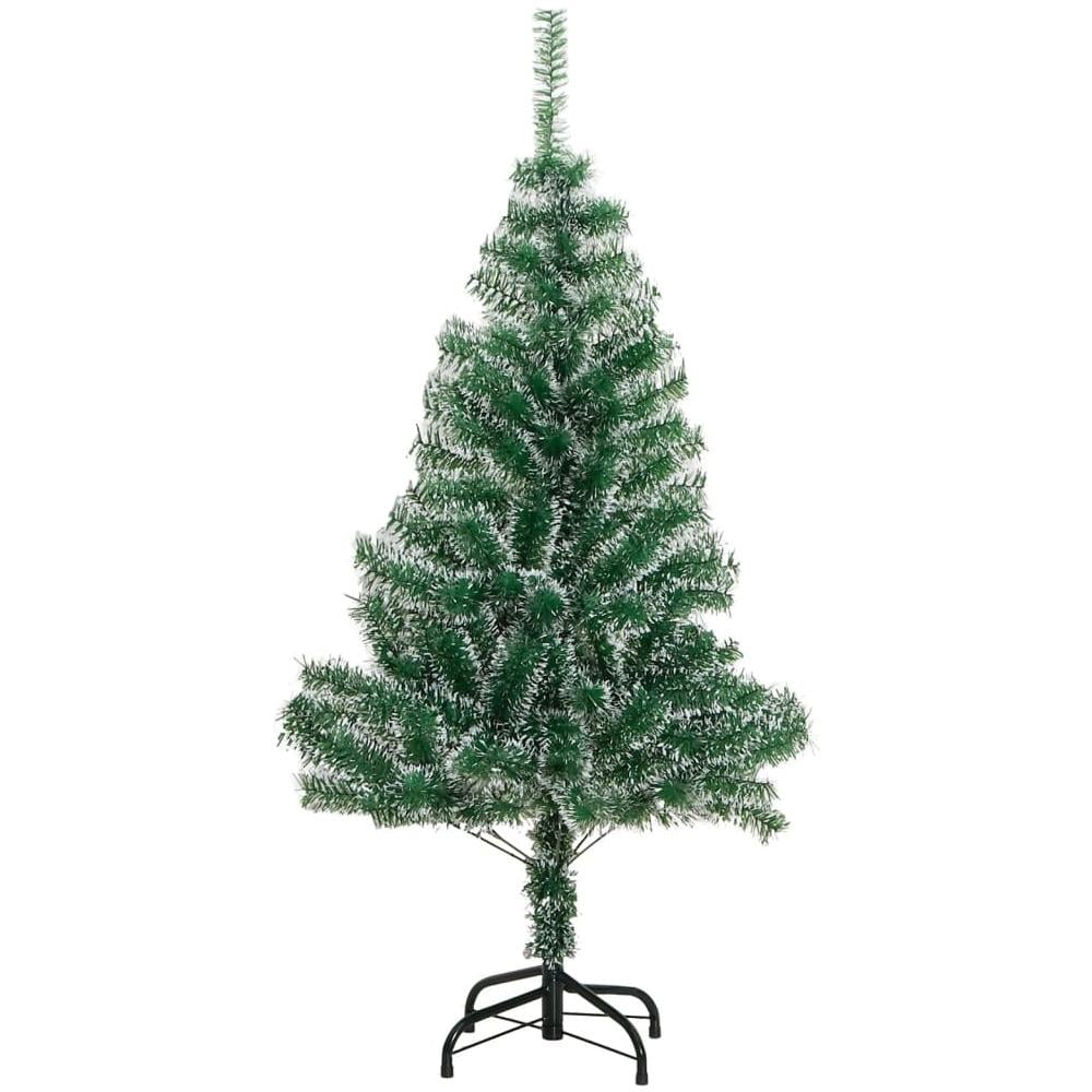 Albero Di Natale Artificiale Con Neve Fioccata Verde 120 Cm - Foto 2