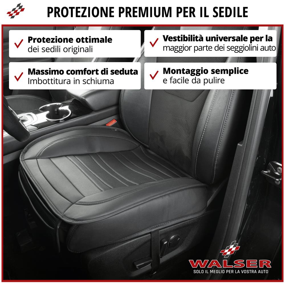 Coprisedile Auto Fernando, Coprisedile Auto Sedile Anteriore, Protezione Sedile Auto 1 Pezzo Nero - Foto 2