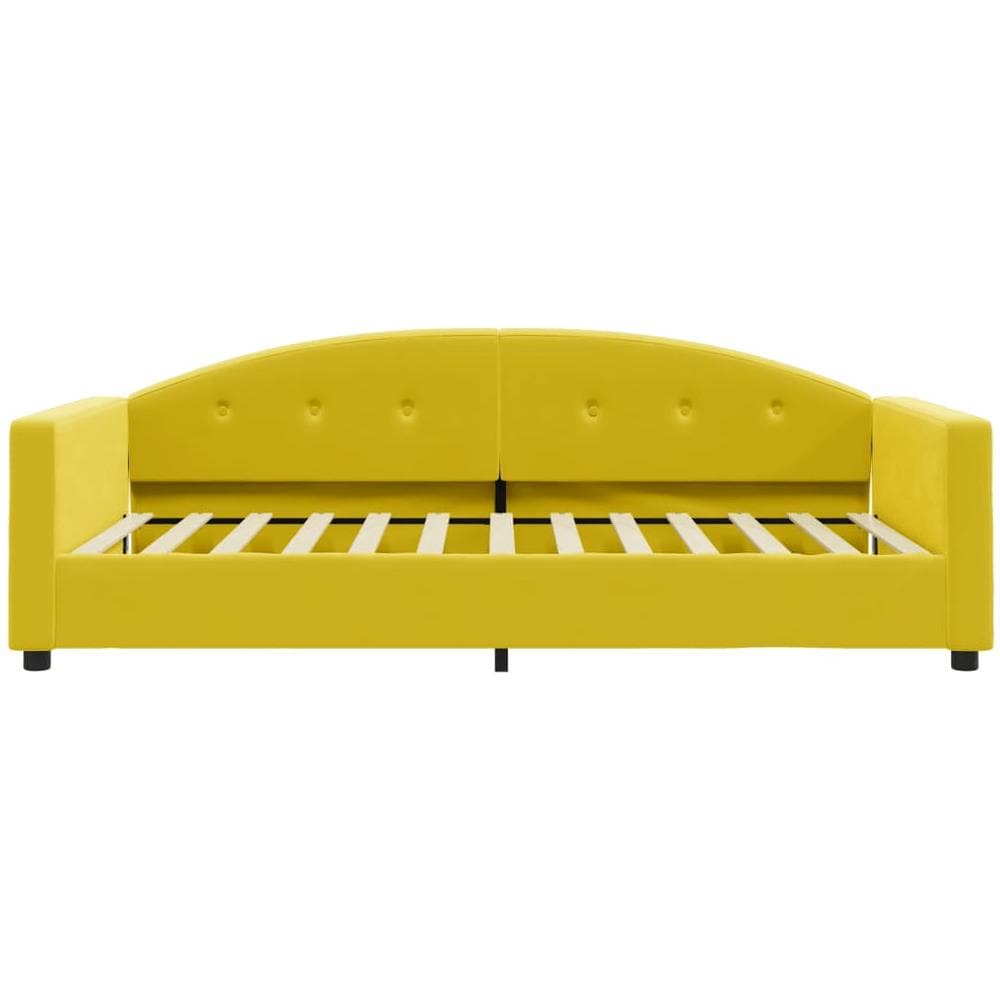 Letto Da Giorno Giallo 100x200 Cm In Velluto - Foto 2