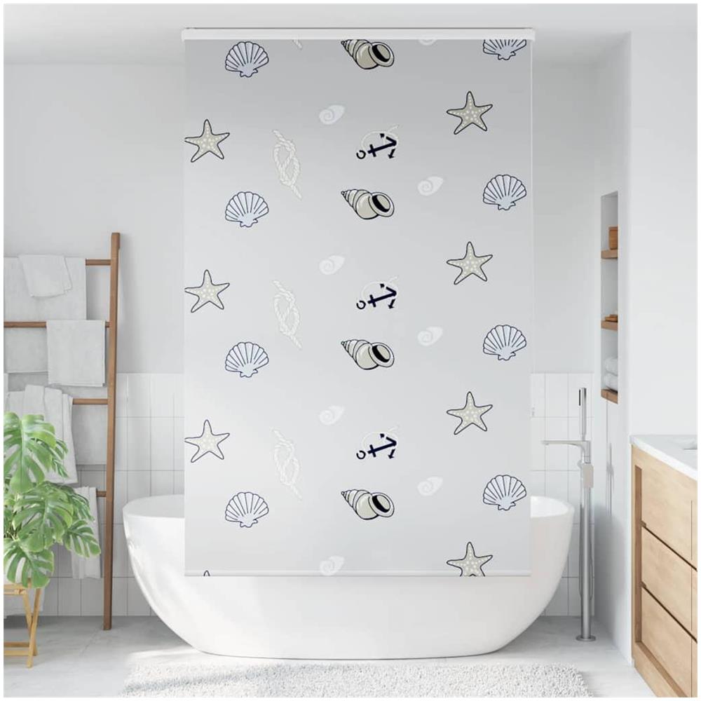 Tenda a Rullo Doccia con Cassonetto 130x240cm Larghezza Tessuto - Foto 2