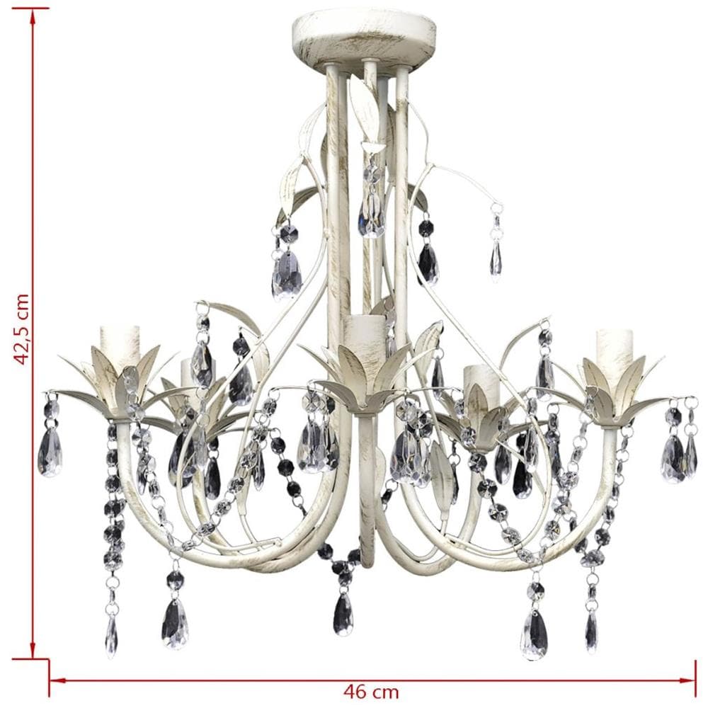 Lampada Da Soffitto Pendente Lampadario Di Cristallo 5 Portalampade - Foto 17