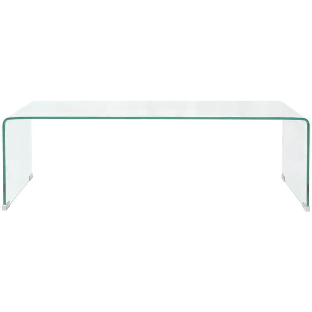 Tavolino Da Caffè In Vetro Temperato 100x48x33 Cm Nitido - Foto 2