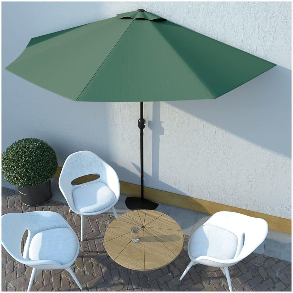 Ombrellone da Balcone Palo in Alluminio Verde 300x150 cm - Foto 1