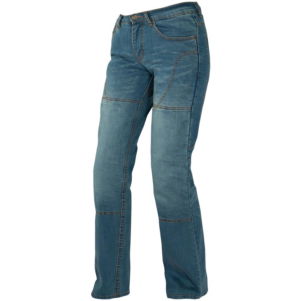Jeans Donna Pantaloni Lady Moto Protezioni Omologate Rinforzi Aramid Blu 36 - Foto 2