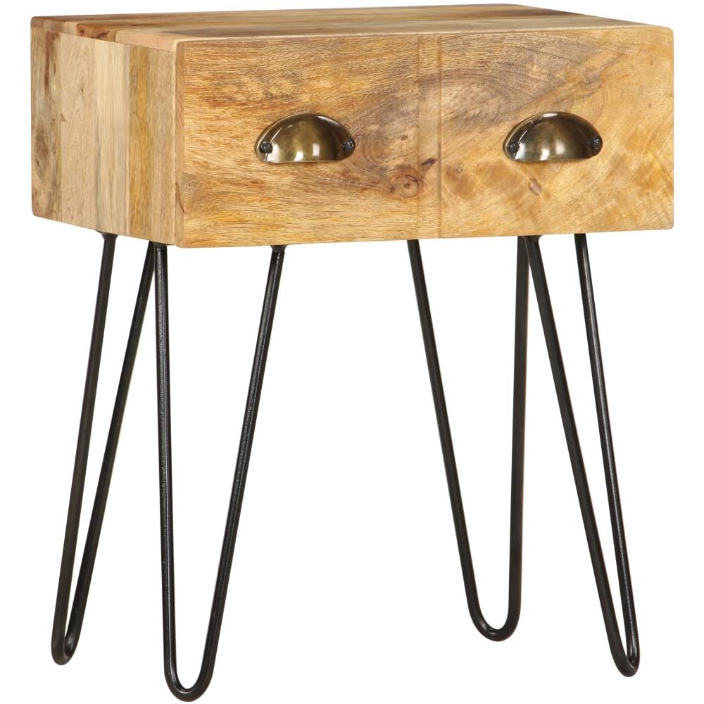 Comodino 40x30x50 Cm In Legno Massello Di Mango - Foto 1